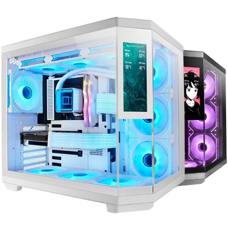 Caixa Gaming Semitower Mars Gaming Mc-3tcorelcd / Branco