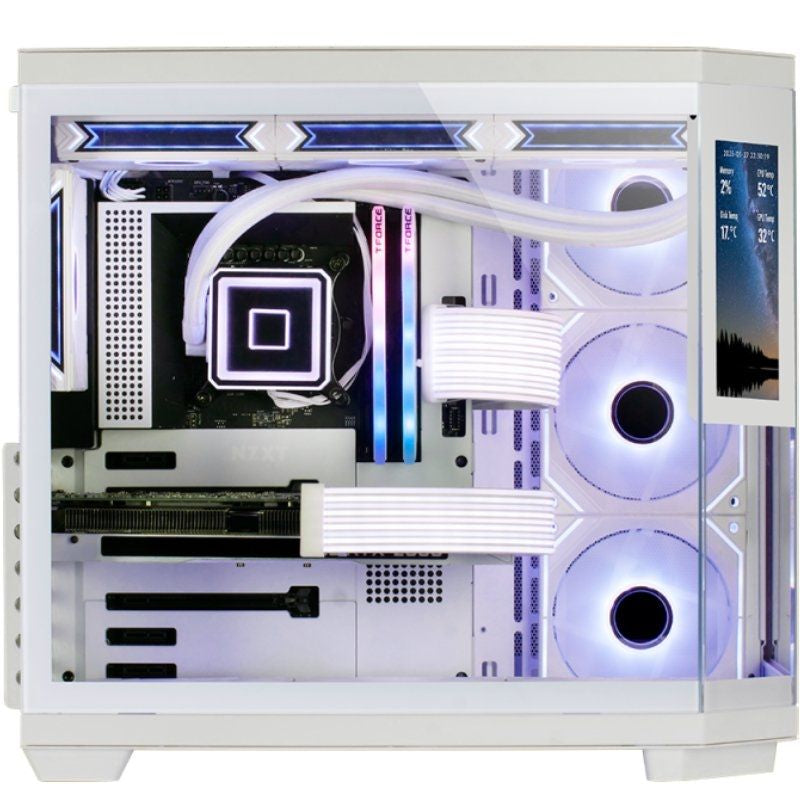 Caixa Gaming Semitower Mars Gaming Mc-3tcorelcd / Branco