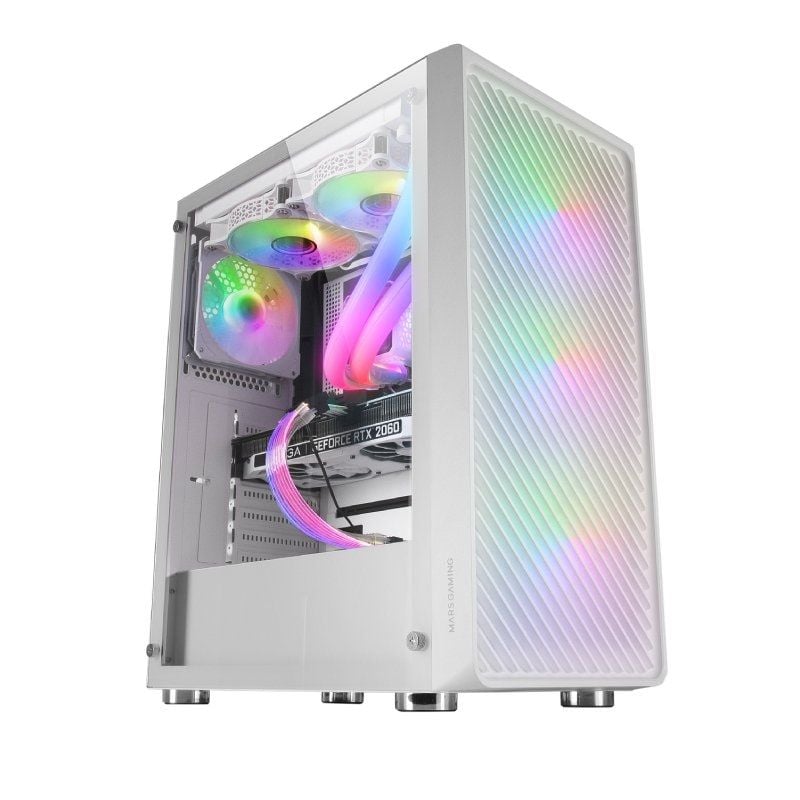 Caixa Gaming Semitower Mars Gaming Mc-f / Branco