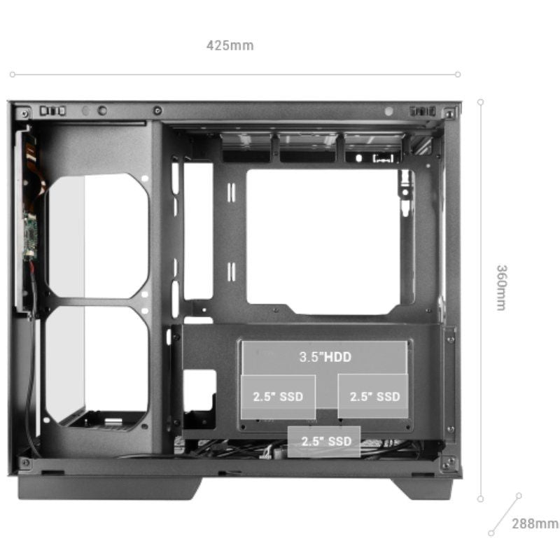 Caixa Gaming Semitower Mars Gaming Mc-mirage / Branco