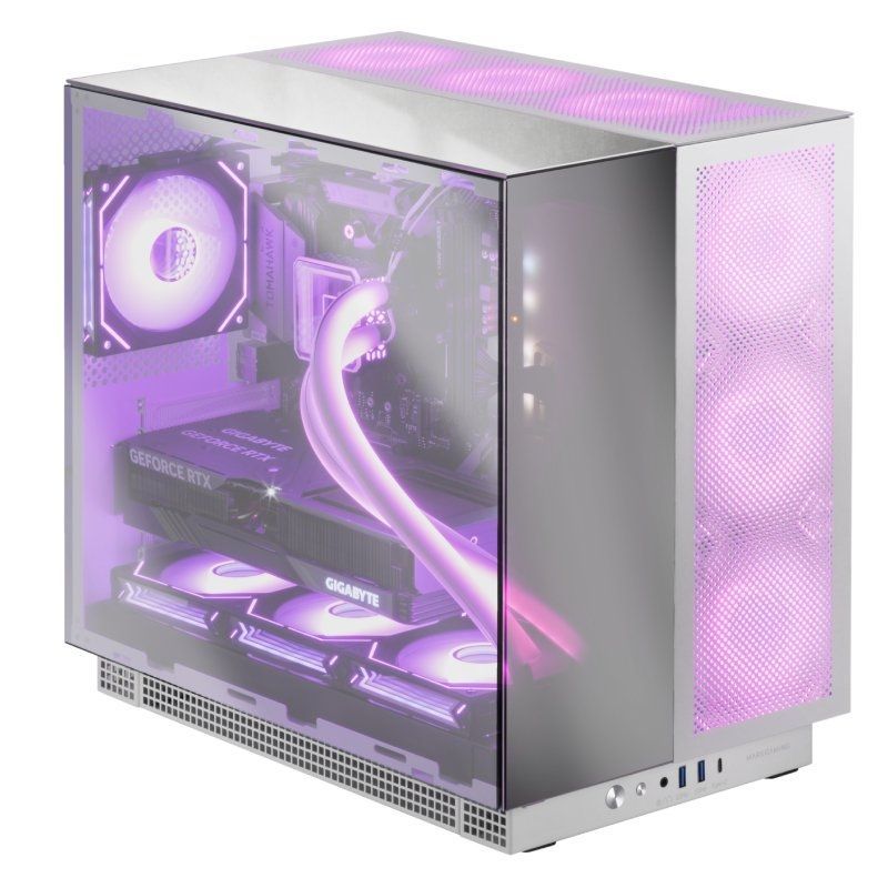 Caixa para Jogos em Torre Mars Gaming Mc-nova3 / Branco e Prateado