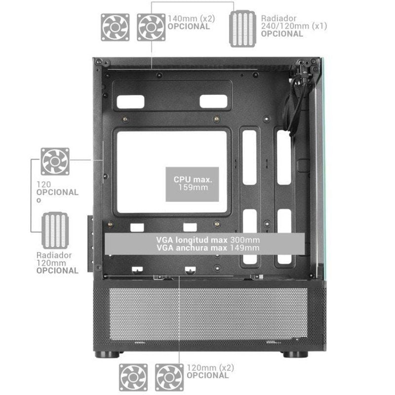 Caixa Mini Torre para Jogos Mars Gaming Mc-se / Rosa