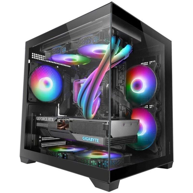Caixa Mini Torre para Jogos Mars Gaming Mc-view2 / Preto