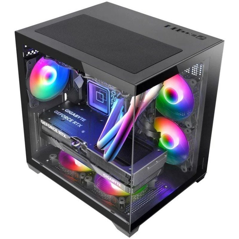 Caixa Mini Torre para Jogos Mars Gaming Mc-view2 / Preto