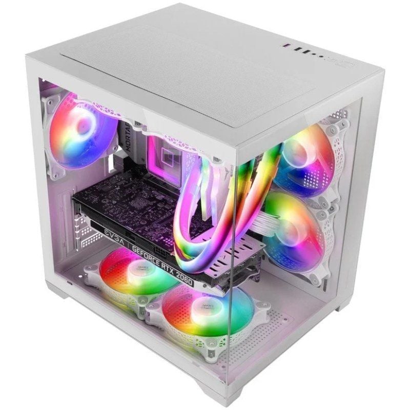 Caixa Mini Torre para Jogos Mars Gaming Mc-view2 / Branco