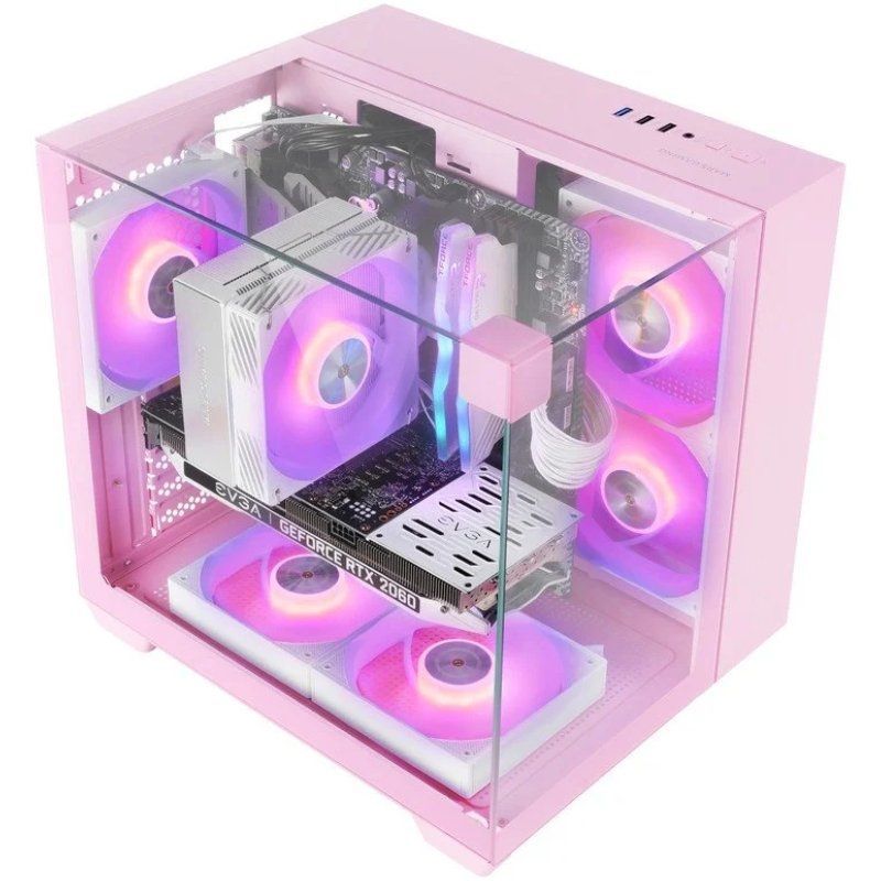Caixa Gaming Semitower Mars Gaming Mc-visionm / Rosa
