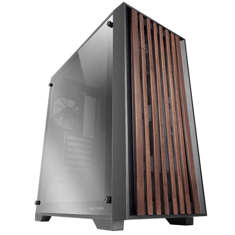 Mala para Jogos Mars Gaming Mc-wood Semi-tower / Vidro Cromado