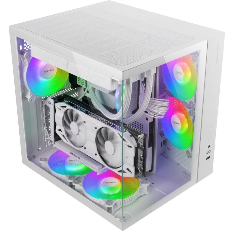Caixa Gaming Semitower Mars Gaming Mcv-one / Branco