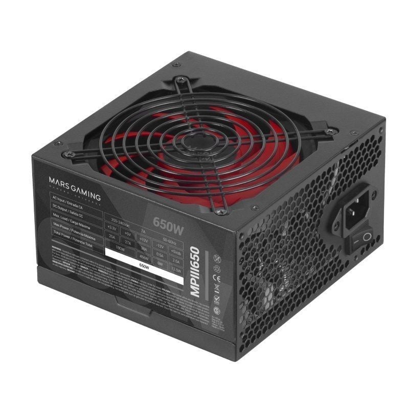 Fonte de Alimentação Mars Gaming MPIII650 / 650W / Ventilador de 12cm