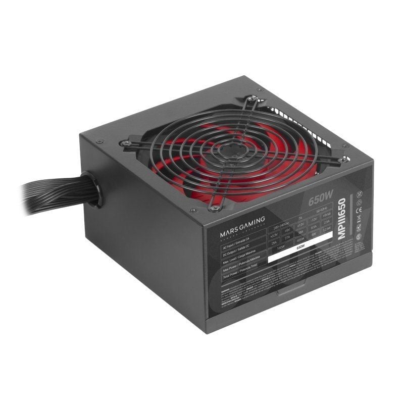 Fonte de Alimentação Mars Gaming MPIII650 / 650W / Ventilador de 12cm