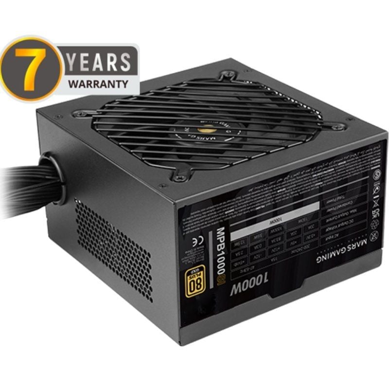 Fonte de Alimentação Mars Gaming MPB1000SI / 1000W / Ventoinha de 14cm / 80 Plus Gold
