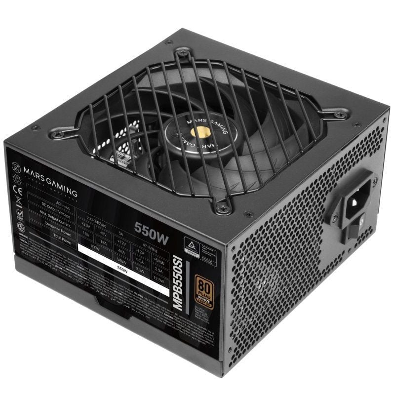 Fonte de Alimentação Mars Gaming MPB550SI / 550W / Ventilador de 12cm / 80 Plus Bronze