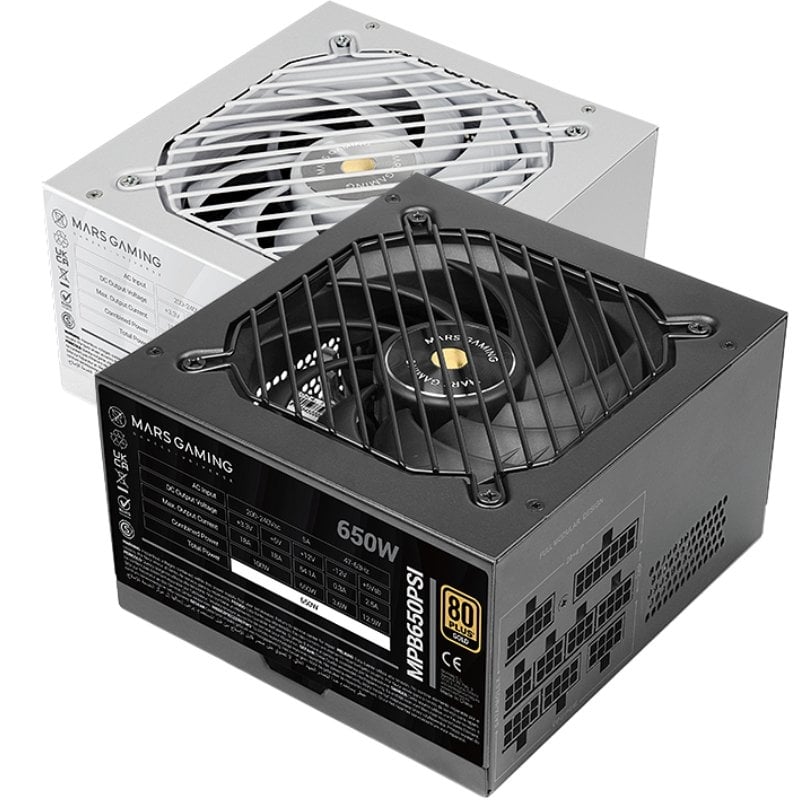 Fonte de Alimentação Mars Gaming MPB650PSI / 650 W / Ventilador de 12 Cm / 80 Plus Gold