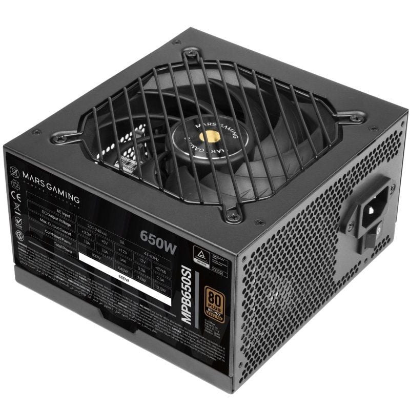 Fonte de Alimentação Mars Gaming MPB650SI / 650W / Ventilador de 12cm / 80 Plus Bronze