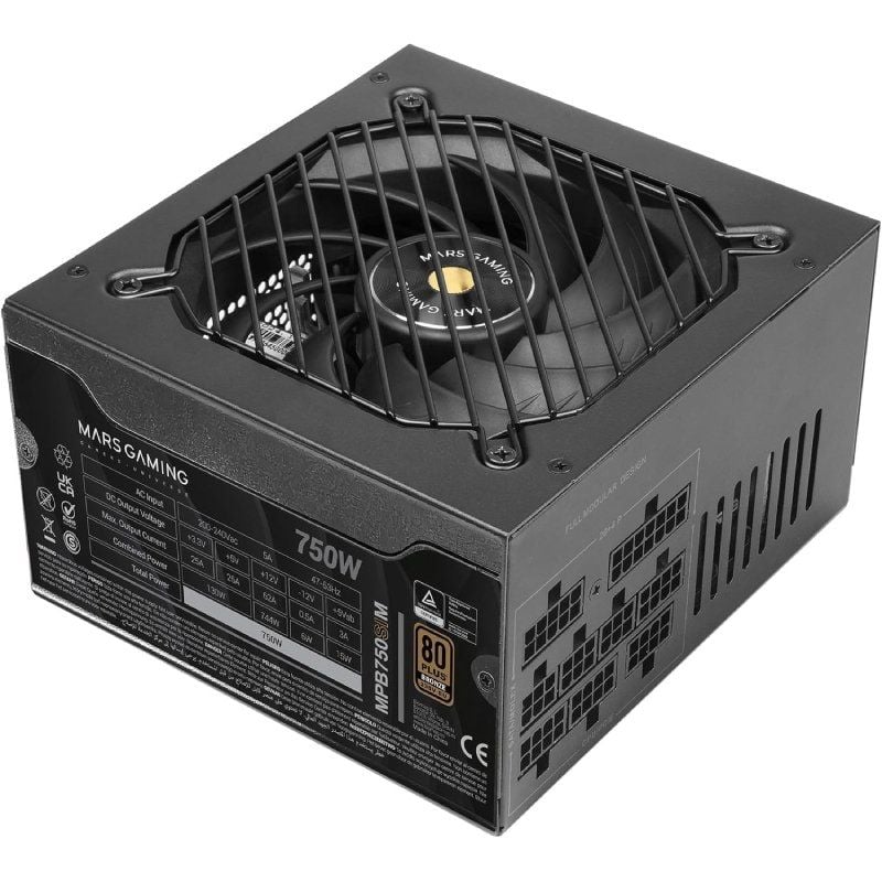 Fonte de Alimentação Mars Gaming MPB750SIM / 750W / Ventilador de 14cm / 80 Plus Bronze