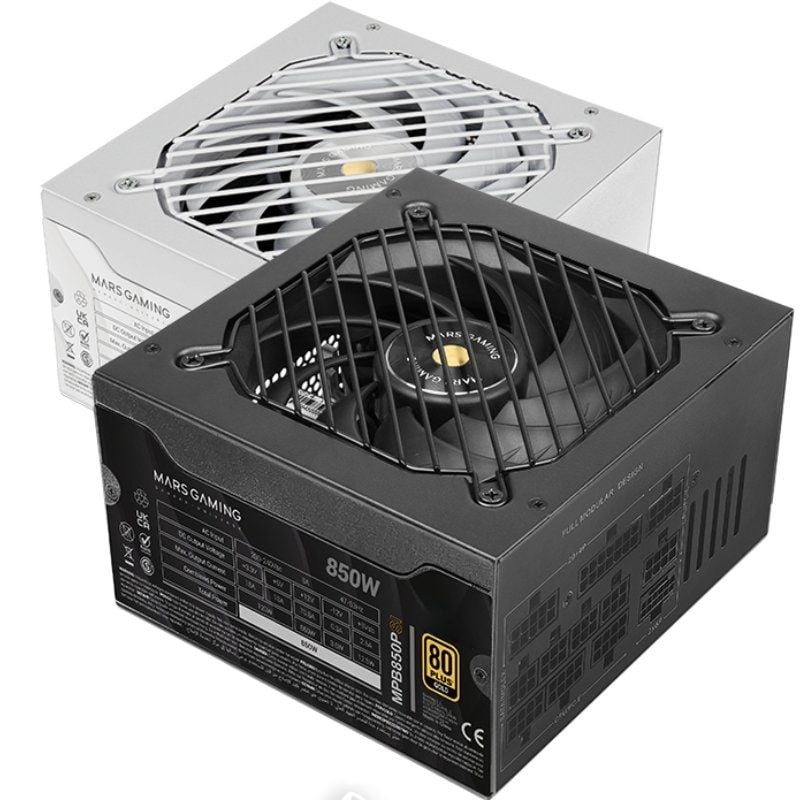 Fonte de Alimentação Mars Gaming MPB850PSI / 850W / Ventilador de 14cm / 80 Plus Gold