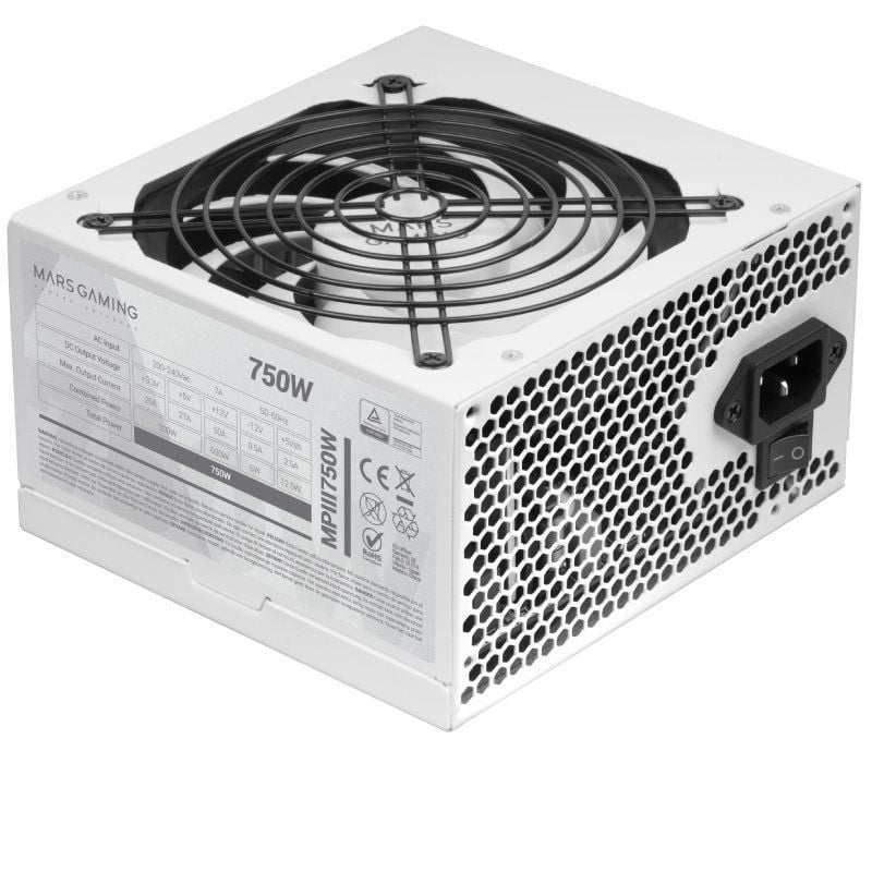 Fonte de Alimentação Mars Gaming MPIII750W / 750W / Ventoinha 12cm