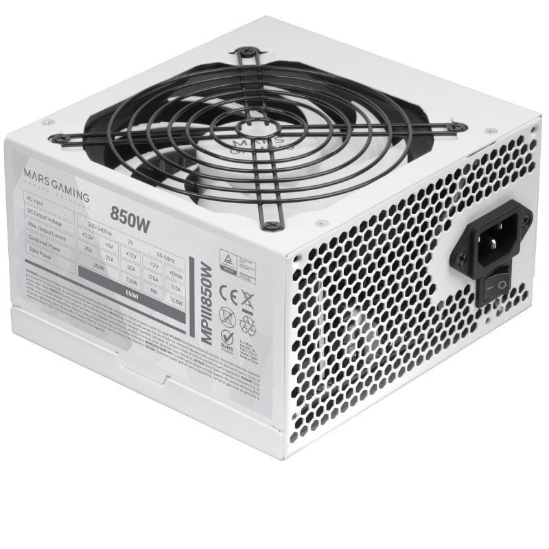 Fonte de Alimentação Mars Gaming MPIII850W / 850W / Ventilador de 12cm