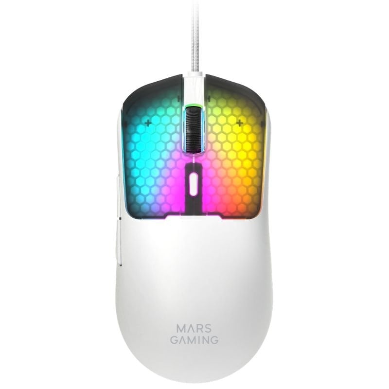 Rato de Jogos Mars Gaming Mm-viper / Até 12 800 DPI / Branco
