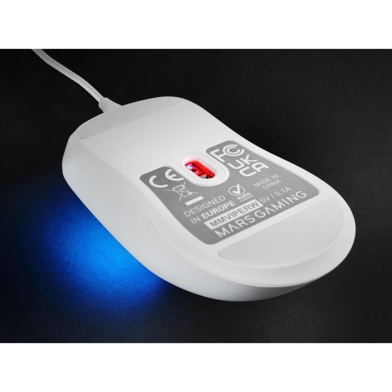 Rato de Jogos Mars Gaming Mm-viper / Até 12 800 DPI / Branco