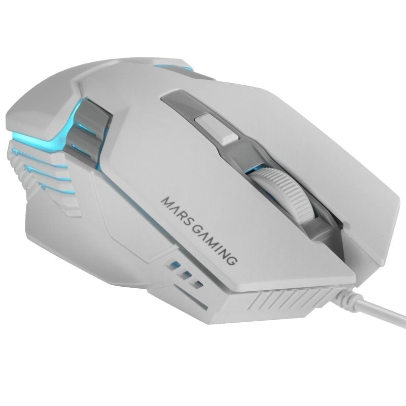 Rato para Jogos Mars Gaming MM024 / Até 4000 DPI / Branco