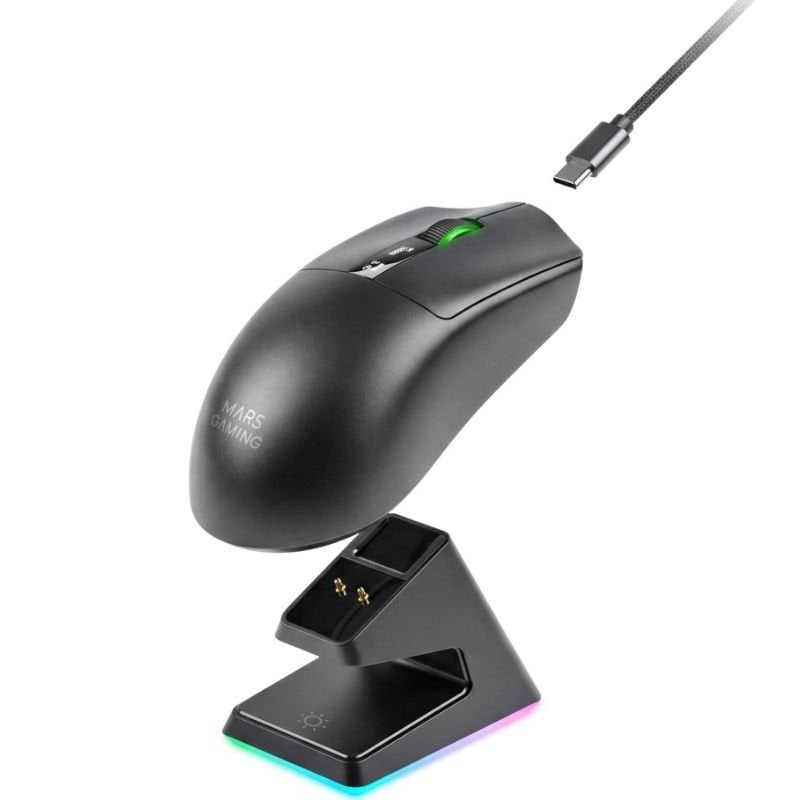 Rato de Jogos Mars Gaming Mmw-elite / Bateria Recarregável / Até 20 000 DPI
