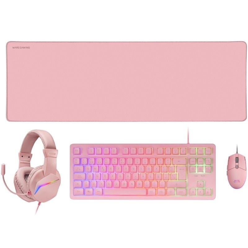 Mars Gaming Gaming Pack Mcp-rgb3p / Teclado RGB + Rato Ótico + Tapete de Rato XXL + Auscultadores