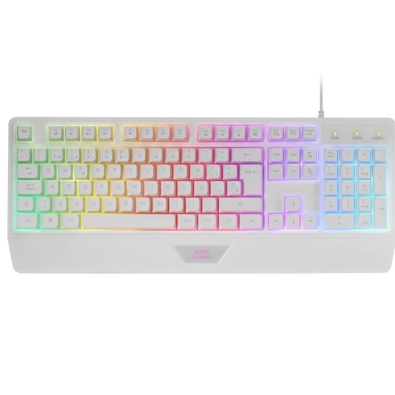 Mars Gaming MCP124 Gaming Pack / Teclado H-mech + Rato Ótico + Tapete de Rato / Branco