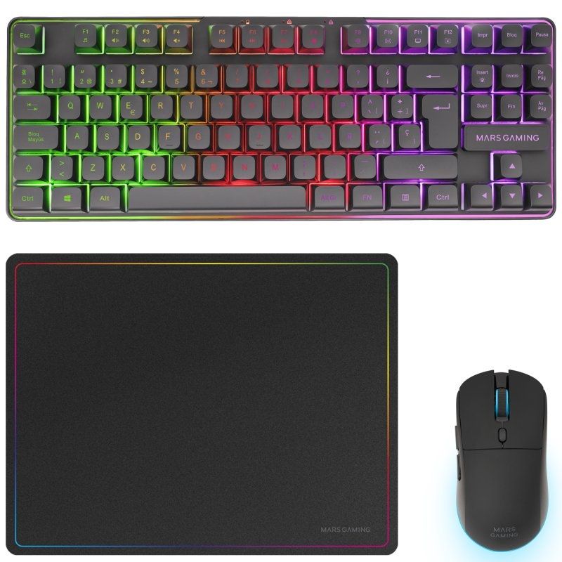 Mars Gaming Gaming Pack MCPWTKL / Teclado sem Fios + Rato sem Fios + Tapete de Rato