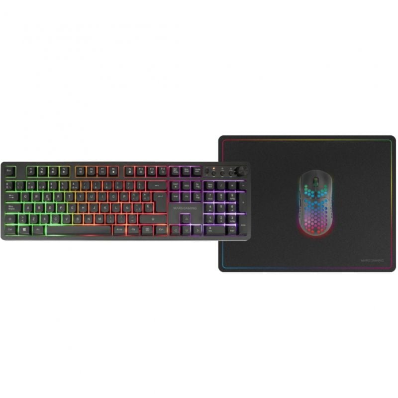 Mars Gaming MCPWX Gaming Pack / Teclado sem Fios + Rato sem Fios + Tapete de Rato