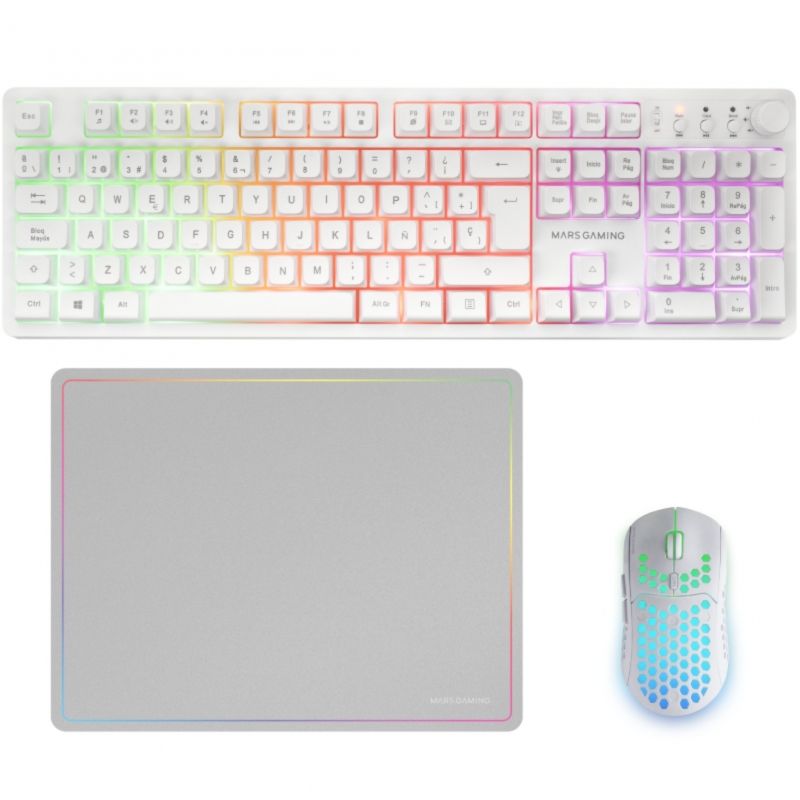 Mars Gaming MCPWX Gaming Pack / Teclado sem Fios + Rato sem Fios + Tapete de Rato
