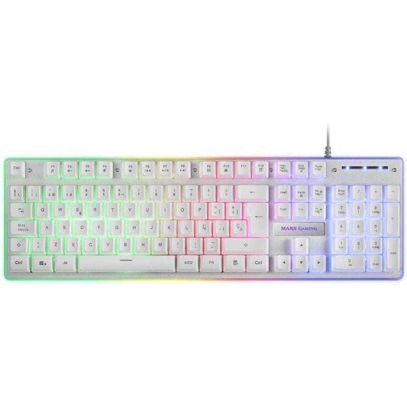 Mars Gaming MCPX Gaming Pack / Teclado H-mech + Rato Ótico + Tapete de Rato / Branco