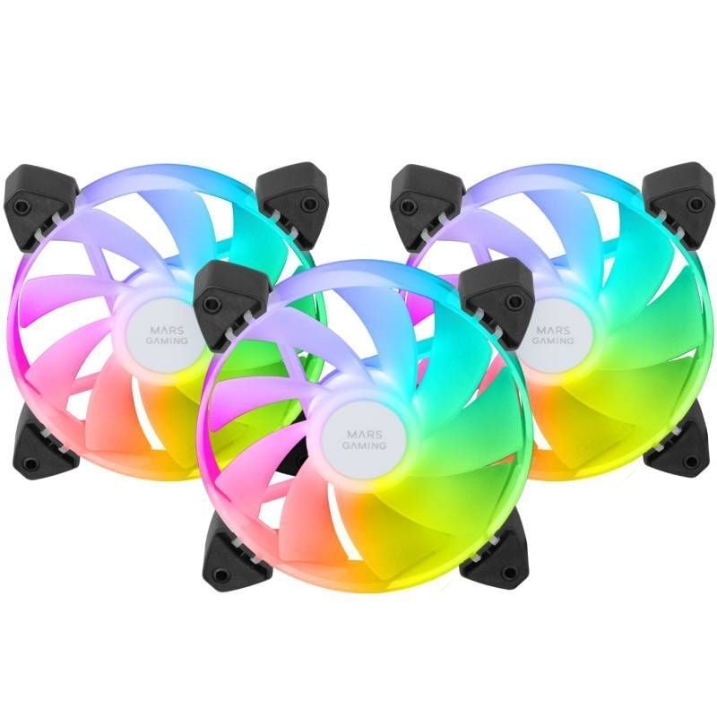 Pack 3 Ventoinhas Invertidas Mars Gaming Mf-3ar / 12cm / ARGB