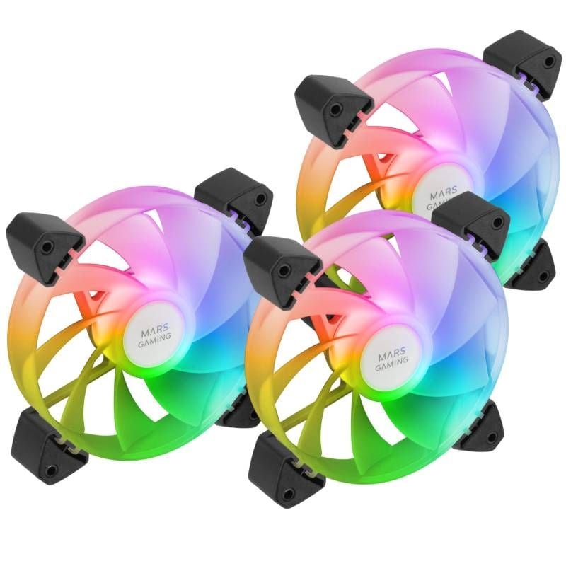 Pack 3 Ventoinhas Invertidas Mars Gaming Mf-3ar / 12cm / ARGB