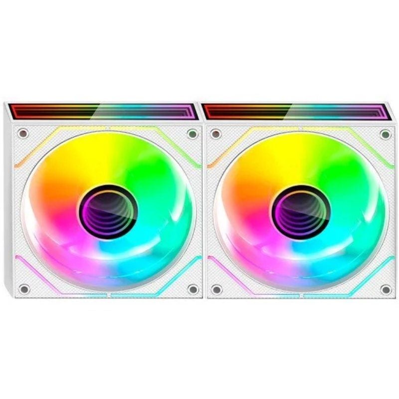 Pack 2 Ventoinhas Mars Gaming Mf-3dprox2 / 12cm / ARGB / Branco