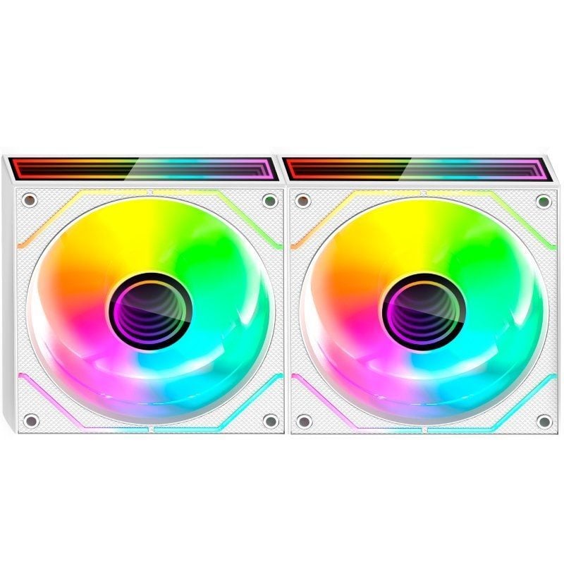Pack 2 Ventoinhas Mars Gaming Mf-3dprox2r / 12cm / ARGB / Branco