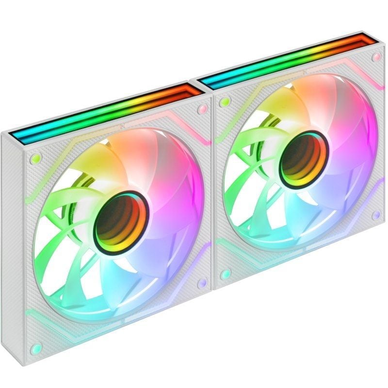 Pack 2 Ventoinhas Mars Gaming Mf-3dprox2r / 12cm / ARGB / Branco