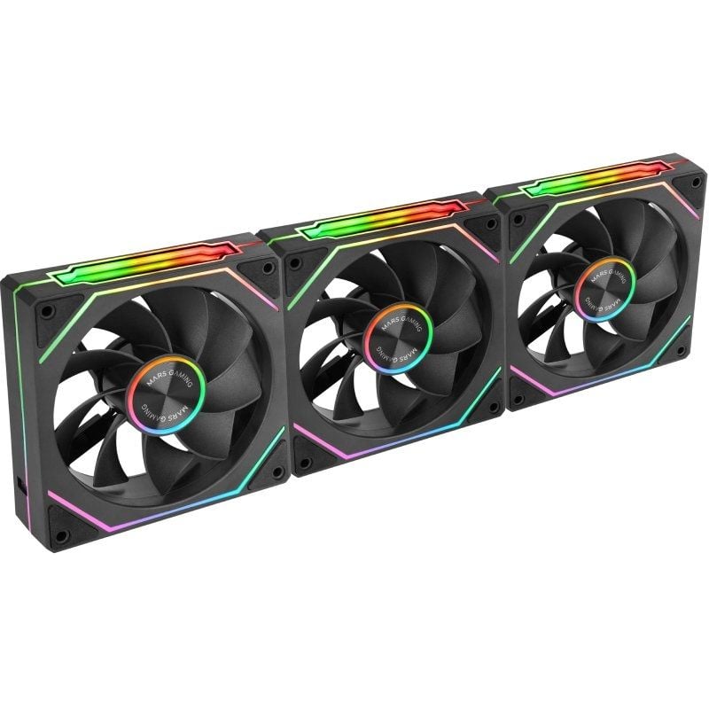 Conjunto de 3 Ventoinhas Invertidas Mars Gaming Mf-linkfinitykit2r / 12cm / ARGB