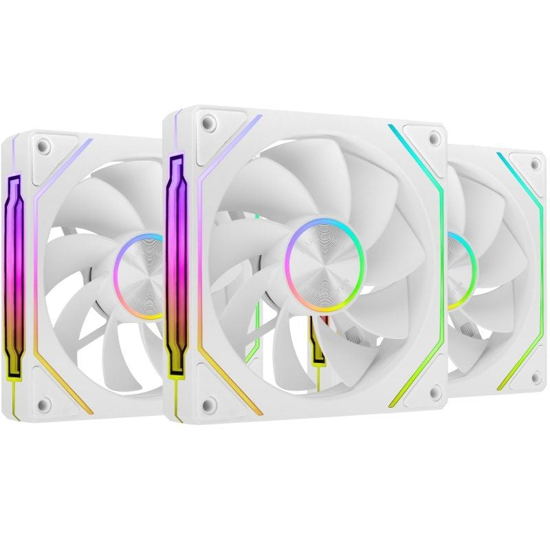 Pack 3 Ventoinhas Invertidas Mars Gaming Mf-linkfinitykit2r / 12cm / ARGB / Branco