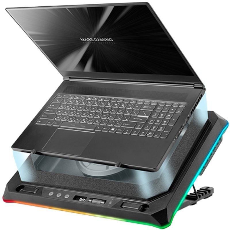 Suporte de Arrefecimento Mars Gaming Mnbc-ultra para Computadores Portáteis Até 18" / Iluminação LED