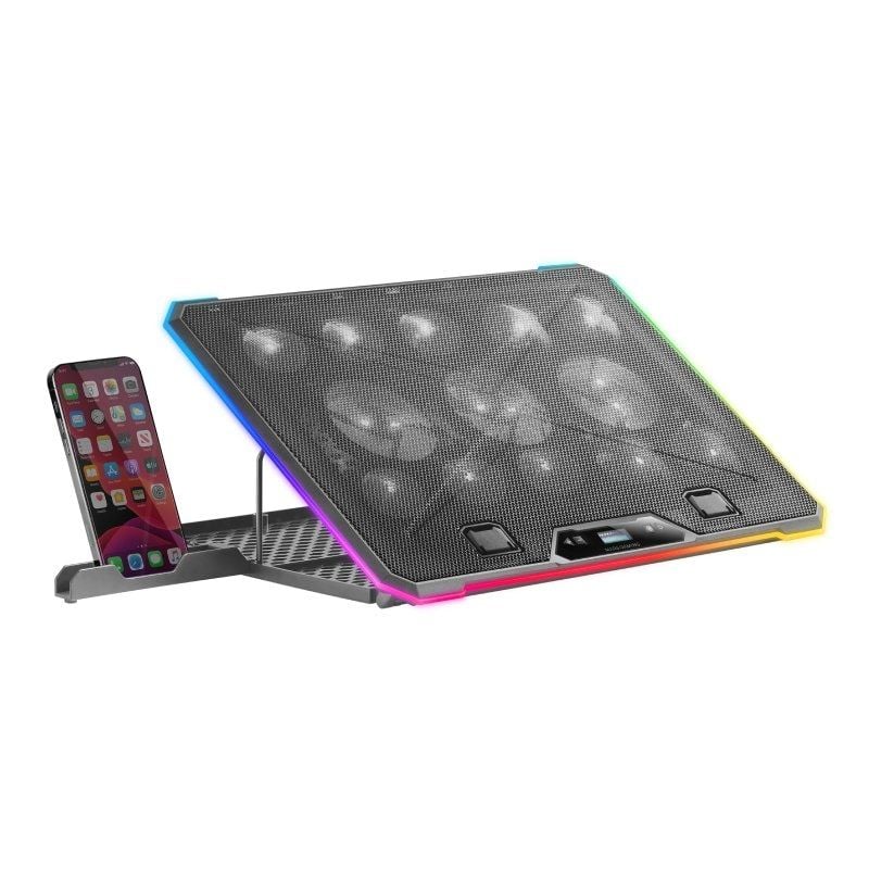 Suporte de Arrefecimento Mars Gaming MNBC13 para Computadores Portáteis Até 17" / Iluminação LED