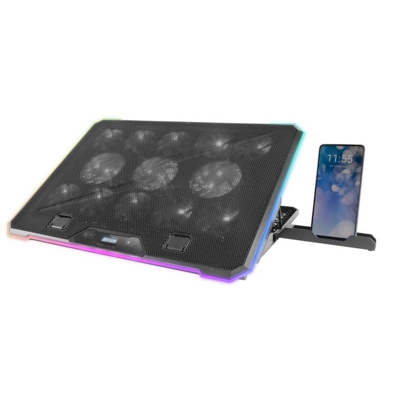 Suporte de Arrefecimento Mars Gaming MNBC13 para Computadores Portáteis Até 17" / Iluminação LED