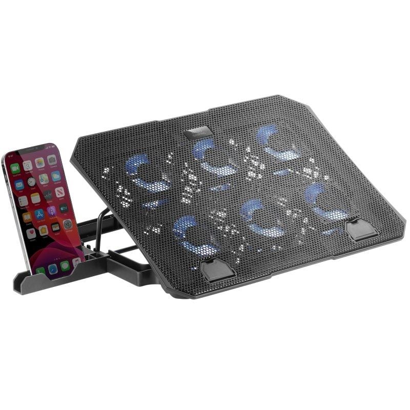Suporte de Arrefecimento Mars Gaming MNBC23 para Computadores Portáteis Até 16" / Iluminação LED