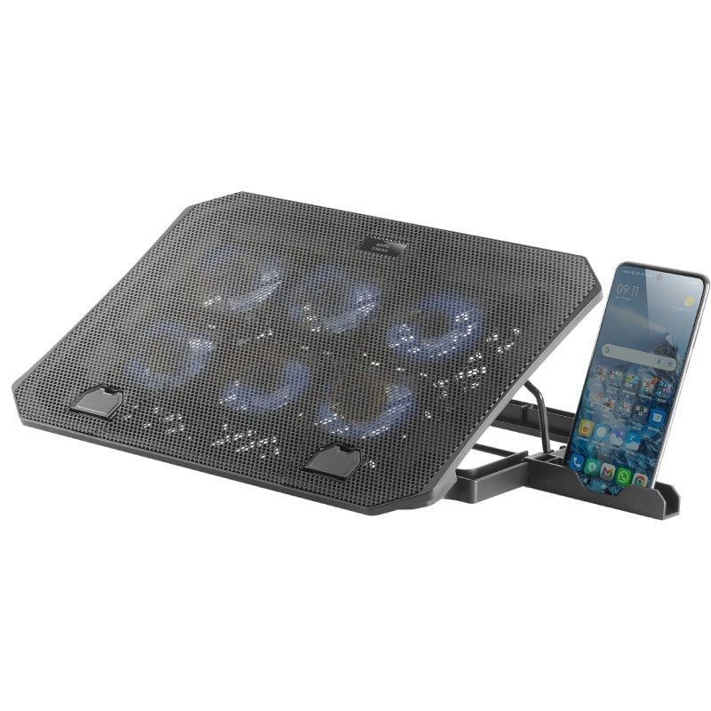 Suporte de Arrefecimento Mars Gaming MNBC23 para Computadores Portáteis Até 16" / Iluminação LED