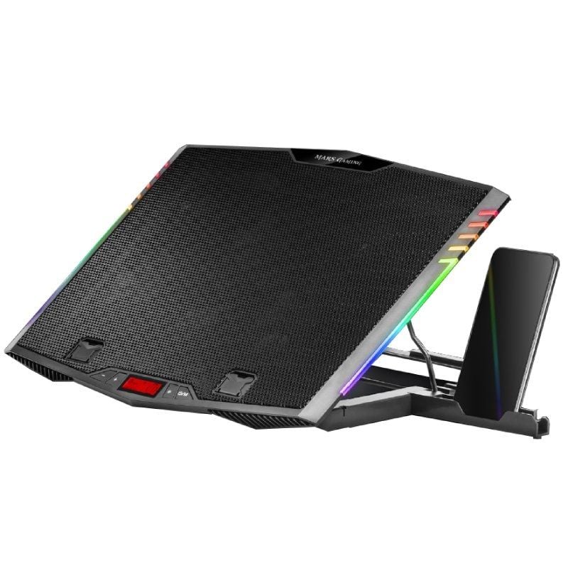 Suporte de Arrefecimento Mars Gaming MNBC5 para Computadores Portáteis Até 17,3" / Iluminação LED