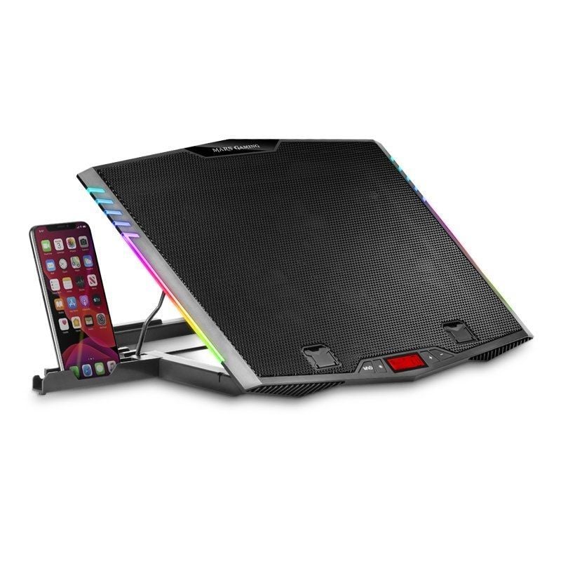 Suporte de Arrefecimento Mars Gaming MNBC5 para Computadores Portáteis Até 17,3" / Iluminação LED