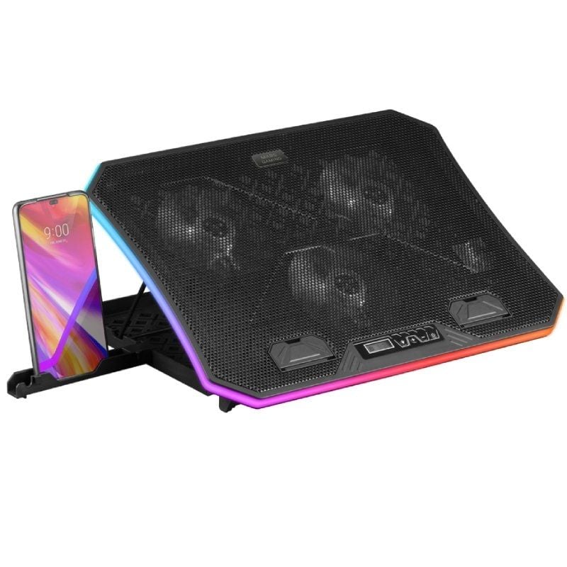 Suporte de Arrefecimento Mars Gaming MNBC6 para Computadores Portáteis Até 19" / Iluminação LED