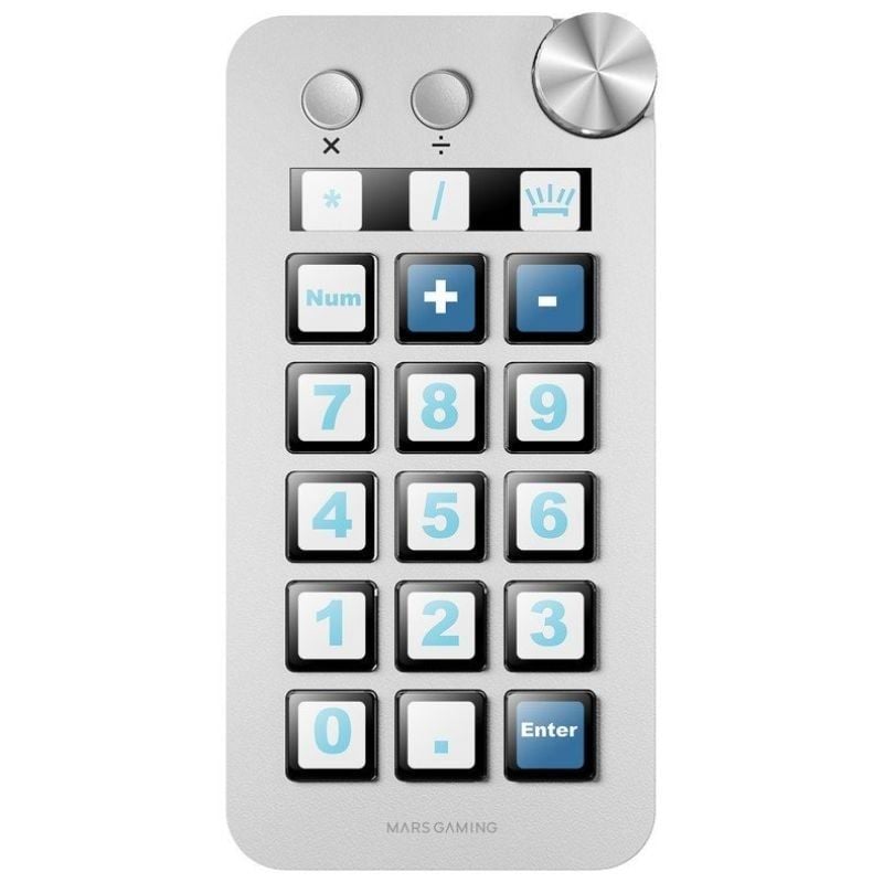 Mars Gaming Msd-neo Deck Controller / 15 Teclas LCD / 1 Roda / 2 Botões / Branco