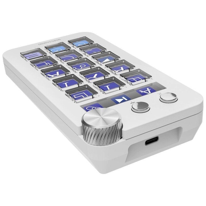 Mars Gaming Msd-neo Deck Controller / 15 Teclas LCD / 1 Roda / 2 Botões / Branco