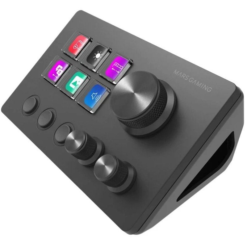 Mars Gaming Deck Controller Msd-two / 6 Teclas LCD / 3 Rodas / 3 Botões / Preto